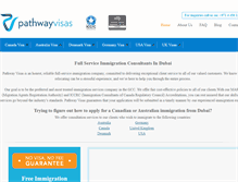 Tablet Screenshot of pathwayvisas.com